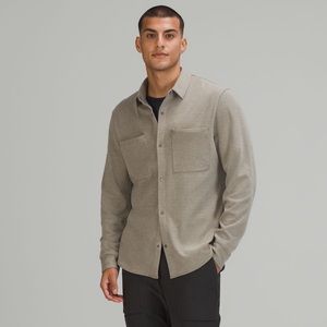 Lululemon Soft Knit Overshirt Button Down Heathered Rover Size Large